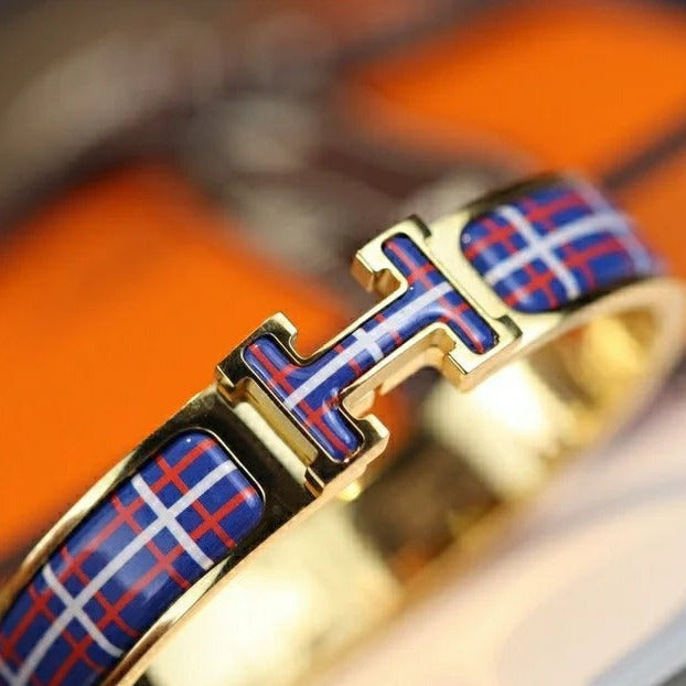 [Bling Jewelrys ]H TARTAN BRACELET 12MM
