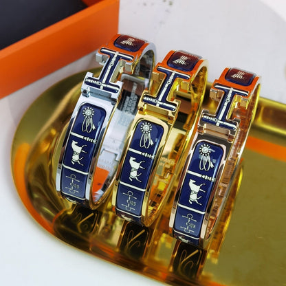 [Bling Jewelrys ]H COUVERTURES DARK BLUE BRACELET