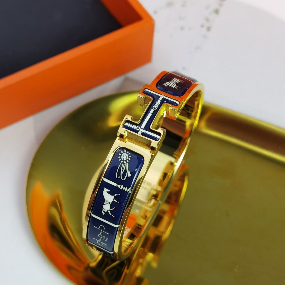 [Bling Jewelrys ]H COUVERTURES DARK BLUE BRACELET