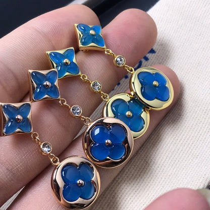 [Bling Jewelrys ]STAR AND SUN AGATE DIAMOND EARRINGS