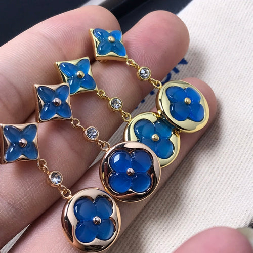 [Bling Jewelrys ]STAR AND SUN AGATE DIAMOND EARRINGS