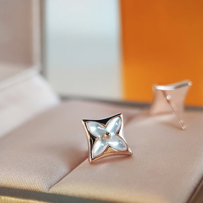 [Bling Jewelrys ]STAR MOP PINK GOLD EARRINGS