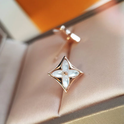 [Bling Jewelrys ]STAR MOP PINK GOLD EARRINGS