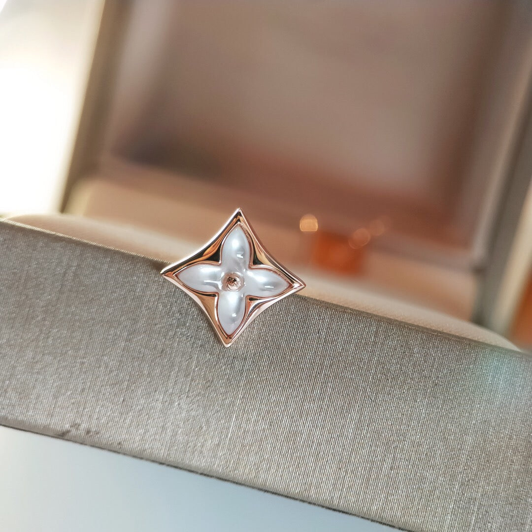[Bling Jewelrys ]STAR MOP PINK GOLD EARRINGS