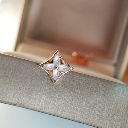 [Bling Jewelrys ]STAR MOP PINK GOLD EARRINGS