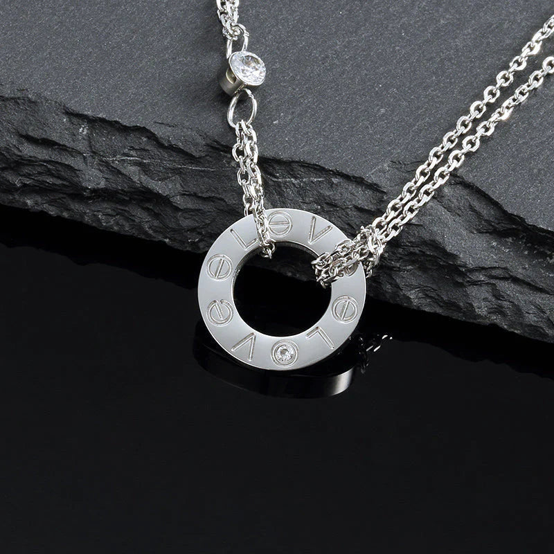 [Bling Jewelrys ]LIEBESKETTE 16MM 2 DIAMANTEN