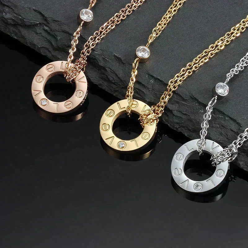 [Bling Jewelrys ]LIEBESKETTE 16MM 2 DIAMANTEN