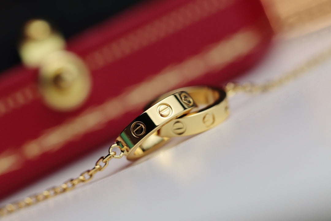 [Bling Jewelrys ]LIEBESKETTE DOPPELRING GOLD
