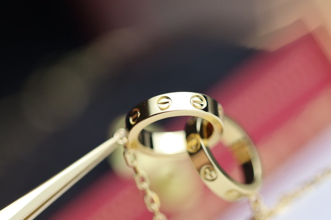 [Bling Jewelrys ]LIEBESKETTE DOPPELRING GOLD