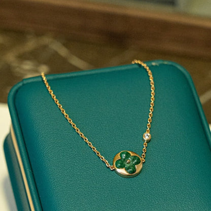 [Bling Jewelrys ]SUN MALACHITE 1 DIAMOND PINK GOLD BRACELET