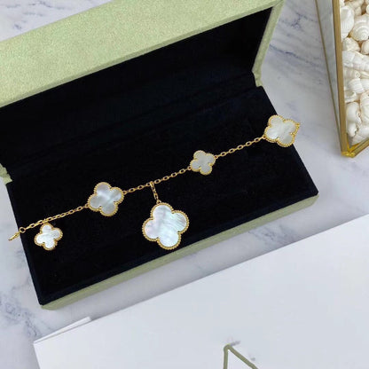 [Bling Jewelrys ]MAGIC CLOVER MOP GOLD BRACELET 5 MOTIFS