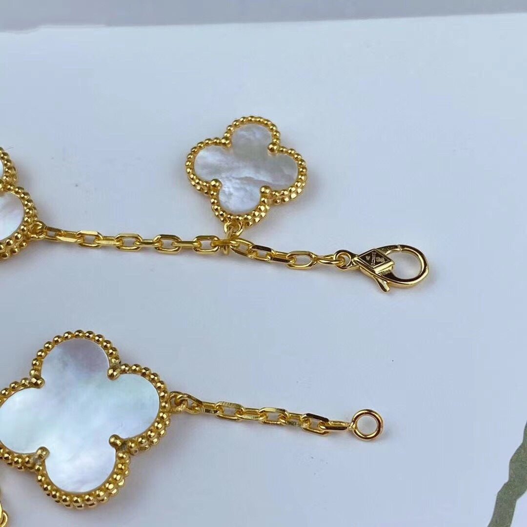 [Bling Jewelrys ]MAGIC CLOVER MOP GOLD BRACELET 5 MOTIFS