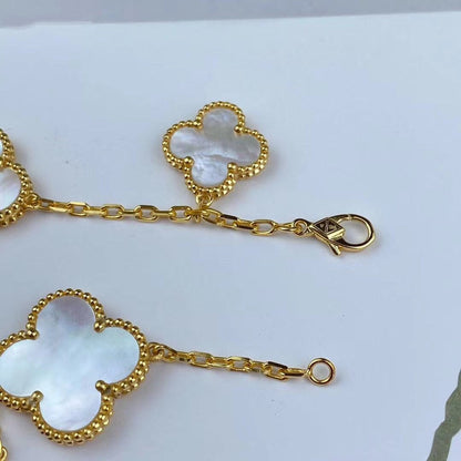 [Bling Jewelrys ]MAGIC CLOVER MOP GOLD BRACELET 5 MOTIFS