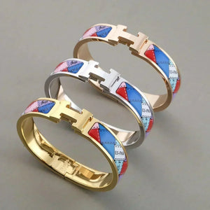 [Bling Jewelrys ]H BRACELET DOTTED BORDER 12MM