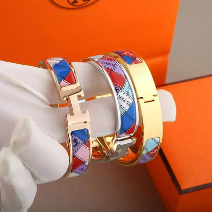 [Bling Jewelrys ]H BRACELET DOTTED BORDER 12MM