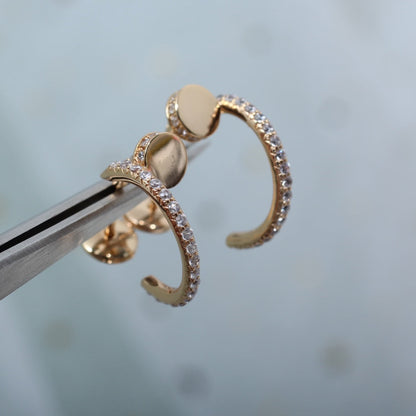{"[Bling Jewelrys ]JUSTE EARRINGS 12.75MM PINK GOLD DIAMOND": "[Bling Jewelrys] ジュスト イヤリング 12.75mm ピンクゴールド ダイヤモンド"}