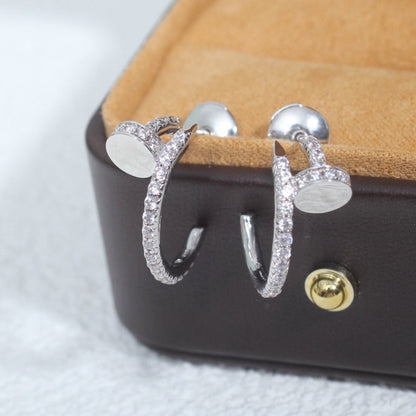 [Bling Jewelrys ]JUSTE EARRINGS 12.75MM SILVER DIAMOND