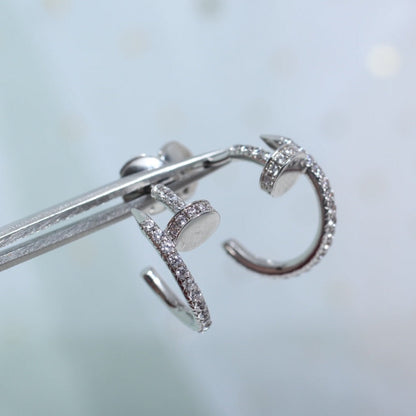 [Bling Jewelrys ]JUSTE EARRINGS 12.75MM SILVER DIAMOND