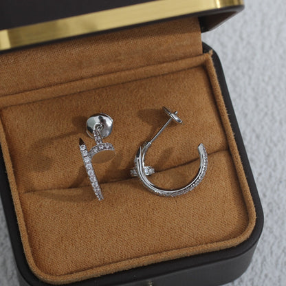 [Bling Jewelrys ]JUSTE EARRINGS 12.75MM SILVER DIAMOND