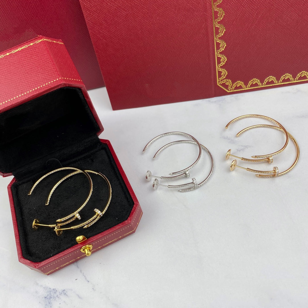 [Bling Jewelrys ]JUSTE ピアス フルダイヤモンド 1.8mm