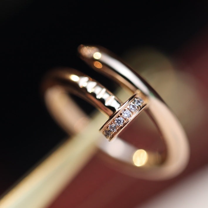 [Bling Jewelrys ]JUSTE RING 2.65MM PINK GOLD DIAMOND
