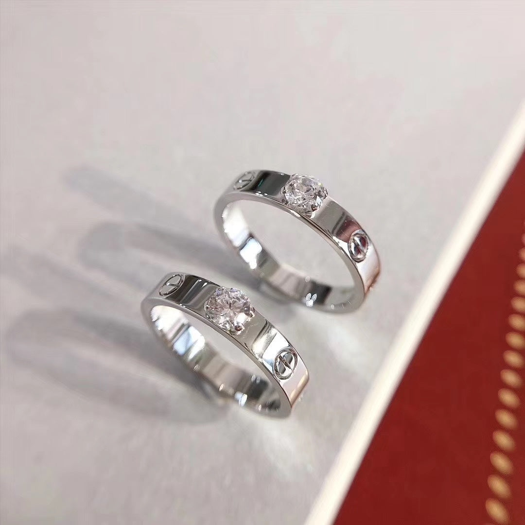 [Bling Jewelrys ]LOVE RING 3.6MM 1 BIG DIAMOND