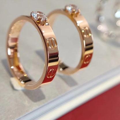 [Bling Jewelrys ]LOVE RING 3.6MM 1 BIG DIAMOND