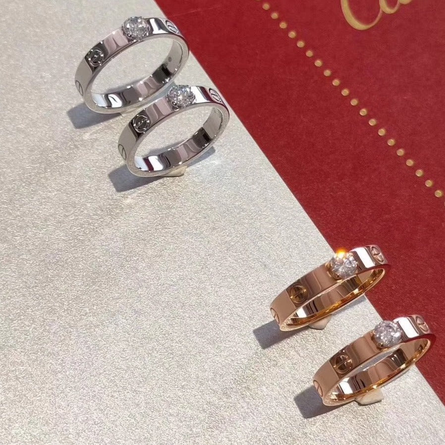 [Bling Jewelrys ]LOVE RING 3.6MM 1 BIG DIAMOND