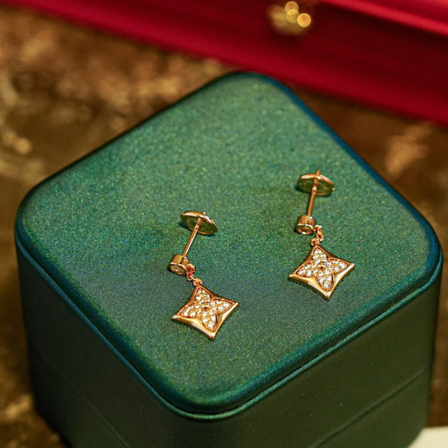 [Bling Jewelrys ]STAR DIAMONDS EARRINGS GOLD