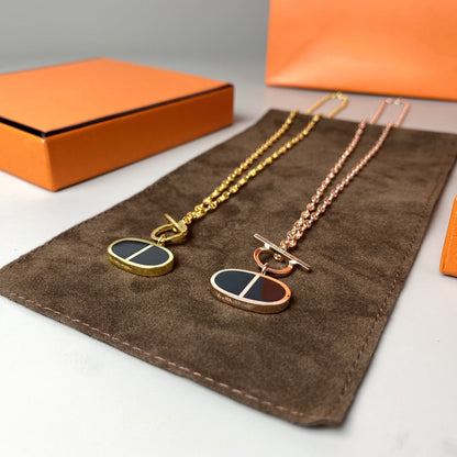 [Bling Jewelrys ]CHAINE VERSO BLACK CERAMIC NECKLACE