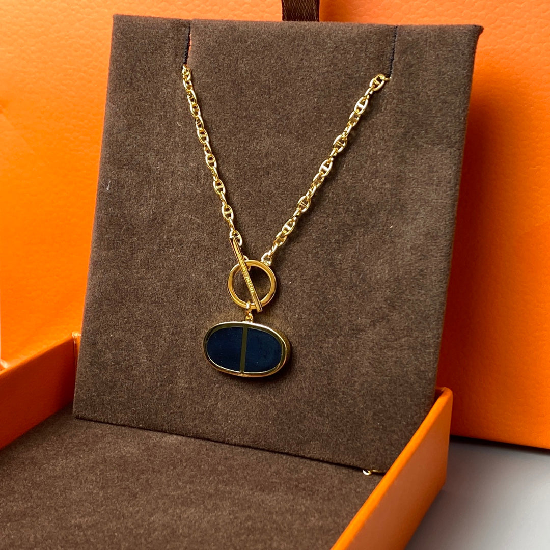 [Bling Jewelrys ]CHAINE VERSO BLACK CERAMIC NECKLACE