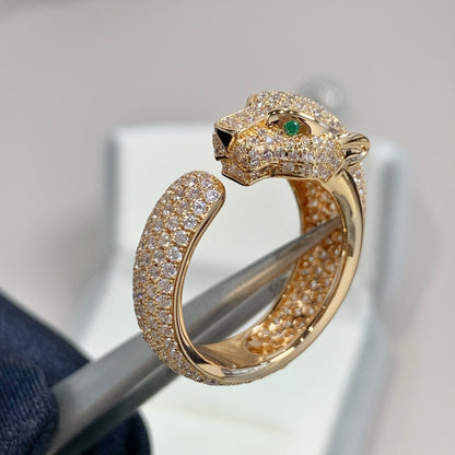 [Bling Jewelrys ]PANTHER RING AUS ROSEGOLD MIT DIAMANTEN