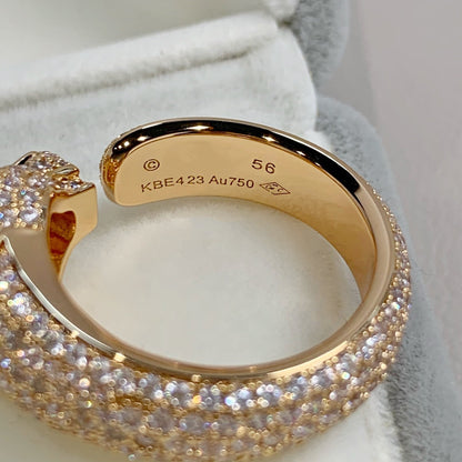 [Bling Jewelrys ]PANTHER RING AUS ROSEGOLD MIT DIAMANTEN