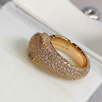 [Bling Jewelrys ]PANTHER RING AUS ROSEGOLD MIT DIAMANTEN