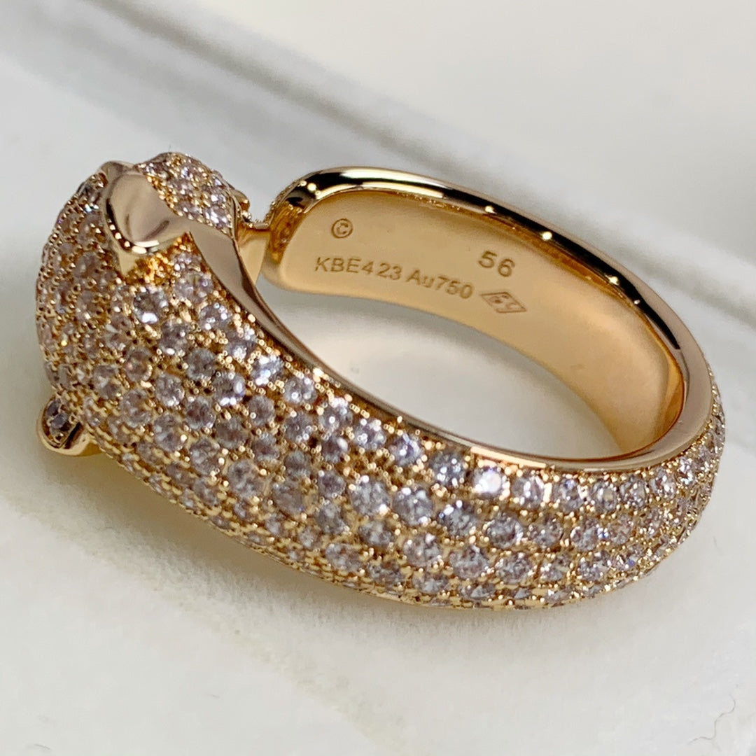 [Bling Jewelrys ]PANTHER RING AUS ROSEGOLD MIT DIAMANTEN