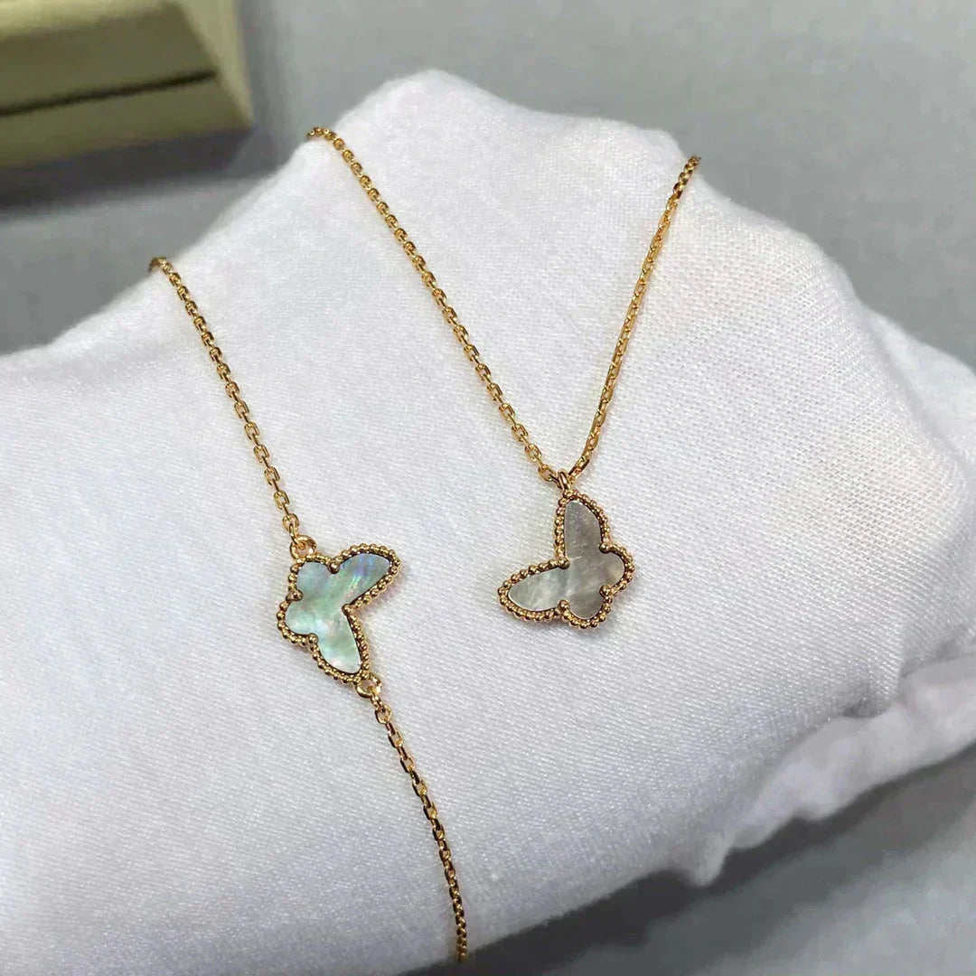 [Bling Jewelrys ]SCHMETTERLINGSARMBAND AUS DUNKLEM PERLMUTT