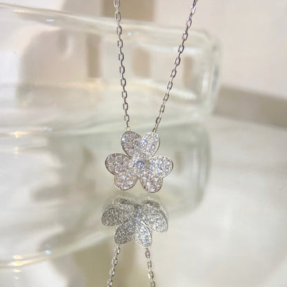 [Bling Jewelrys ]BLUMEN-DIAMANT-HALSKETTE