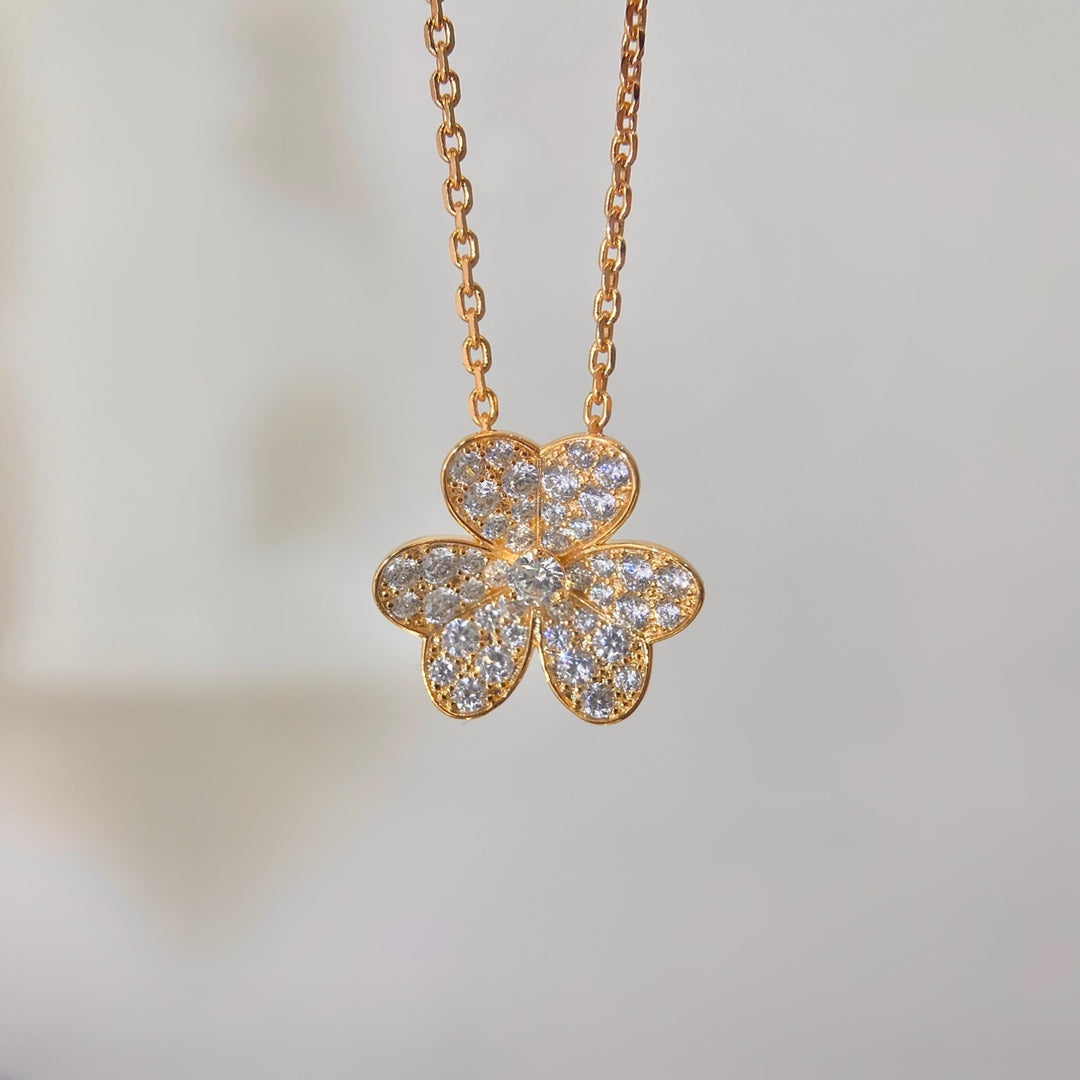 [Bling Jewelrys ]BLUMEN-DIAMANT-HALSKETTE