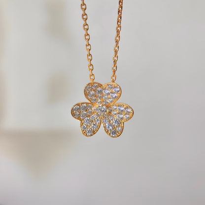 [Bling Jewelrys ]BLUMEN-DIAMANT-HALSKETTE