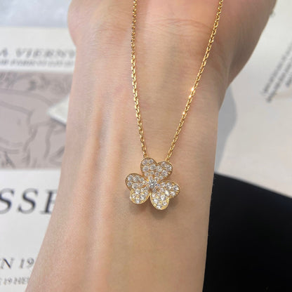 [Bling Jewelrys ]BLUMEN-DIAMANT-HALSKETTE