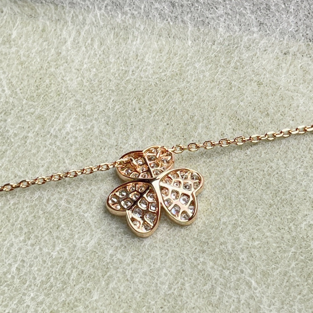 [Bling Jewelrys ]BLUMEN-DIAMANT-HALSKETTE