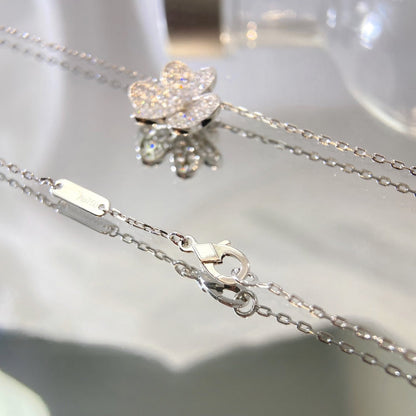 [Bling Jewelrys ]BLUMEN-DIAMANT-HALSKETTE