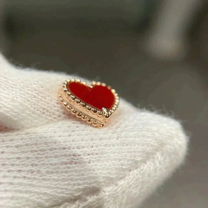 [Bling Jewelry] HERZ-OHRSTECKER AUS KARNEOL