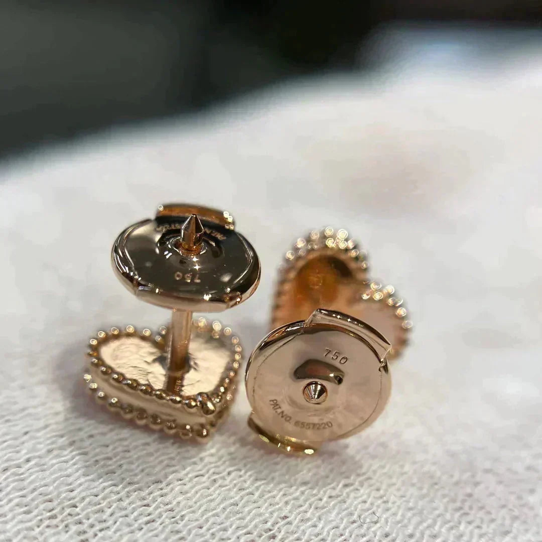 [Bling Jewelry] HERZ-OHRSTECKER AUS KARNEOL