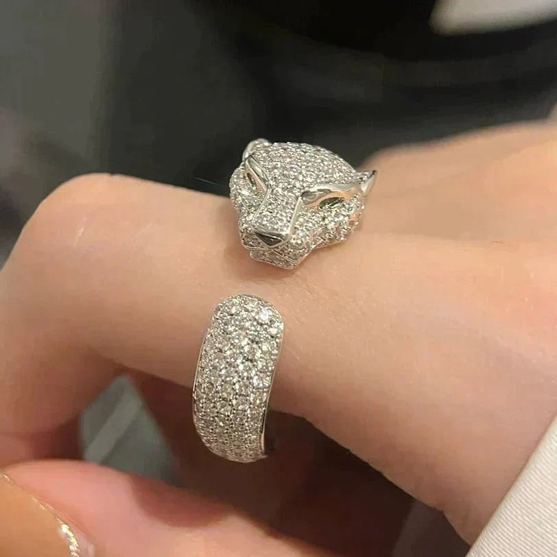 [Bling Jewelrys ]PANTHERE 5.5MM ALL DIAMOND RING