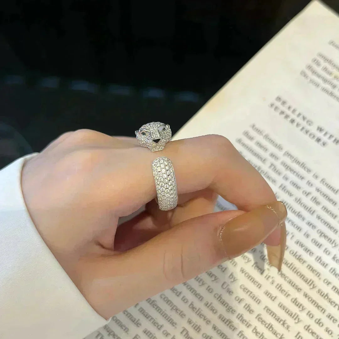 [Bling Jewelrys ]PANTHERE 5.5MM ALL DIAMOND RING