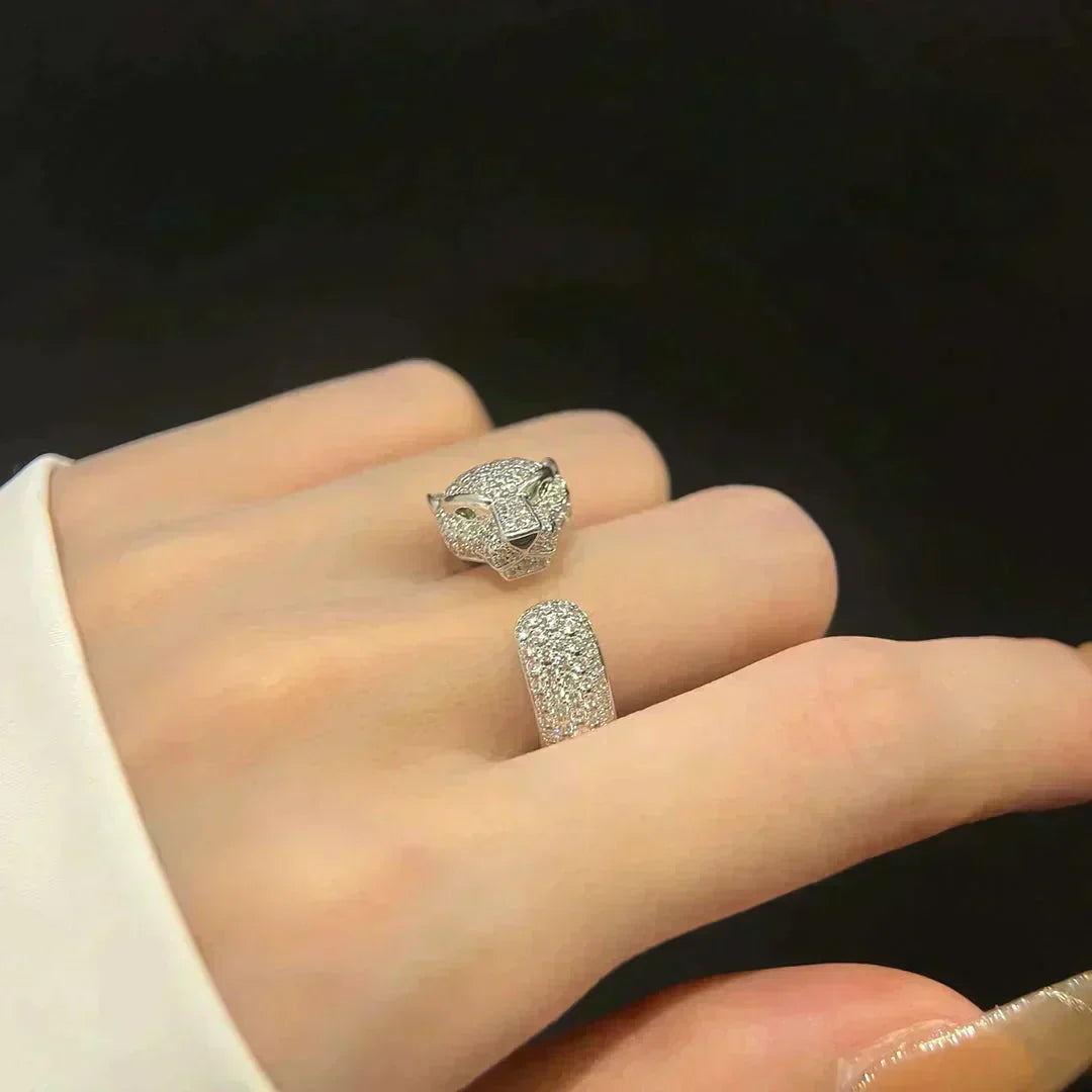 [Bling Jewelrys ]PANTHERE 5.5MM ALL DIAMOND RING