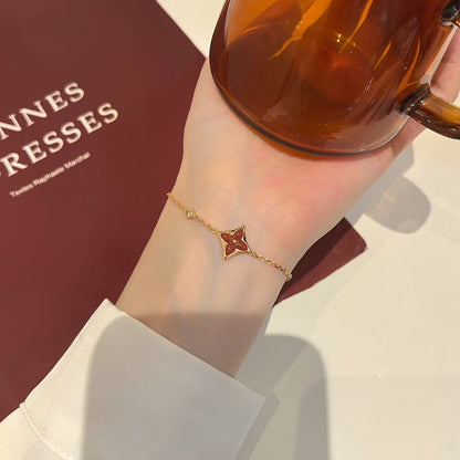 [Bling Jewelrys ]COLOR STAR CARNELIAN PINK GOLD DIAMOND BRACELET