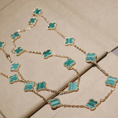 [Bling Jewelrys ]CLOVER 20 MOTIFS MALACHITE GOLD