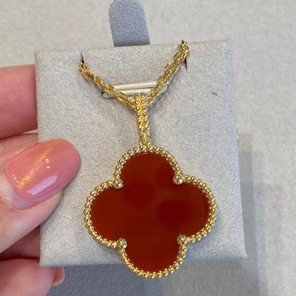 [Bling Jewelrys] KLEEBATT 25MM HALSKETTE GOLD KARNEOL